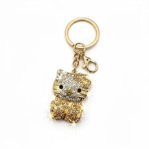 Hello Kitty Style Gold and Silver  Keychain